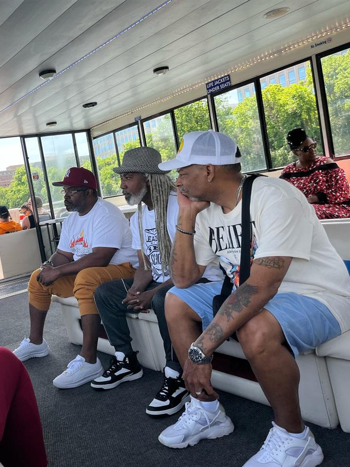 Friends relaxing together on the boat, 2025.