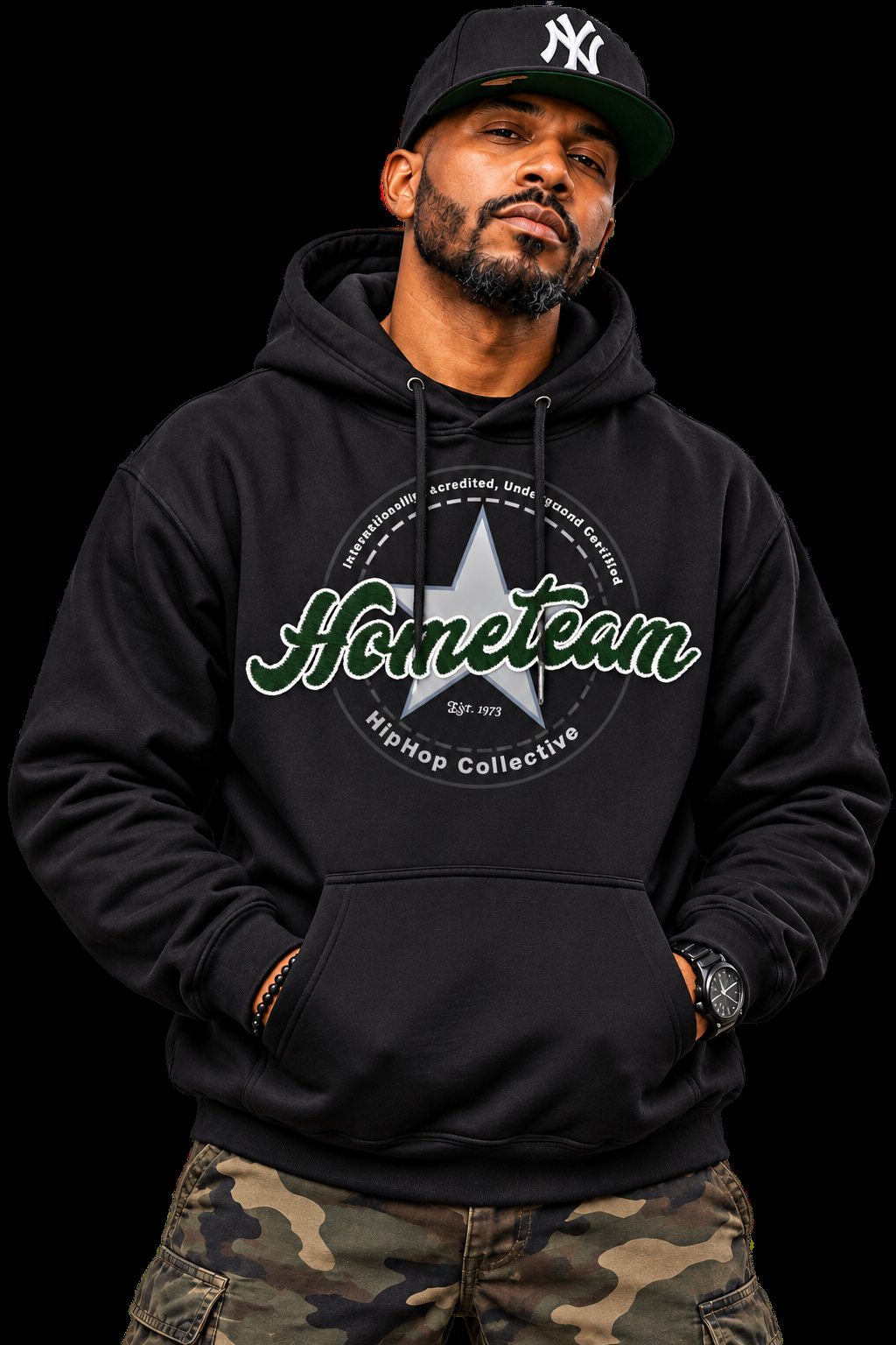 Hometeam hoodie in black