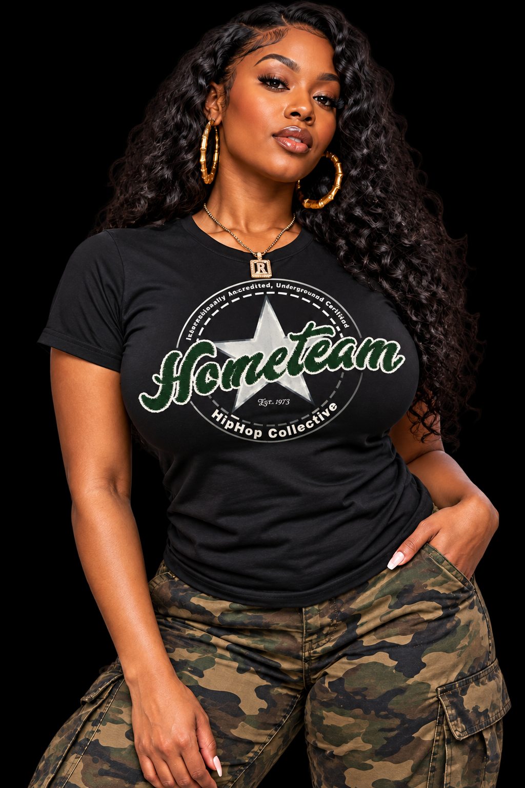 Hometeam ladies&rsquo; tee in black