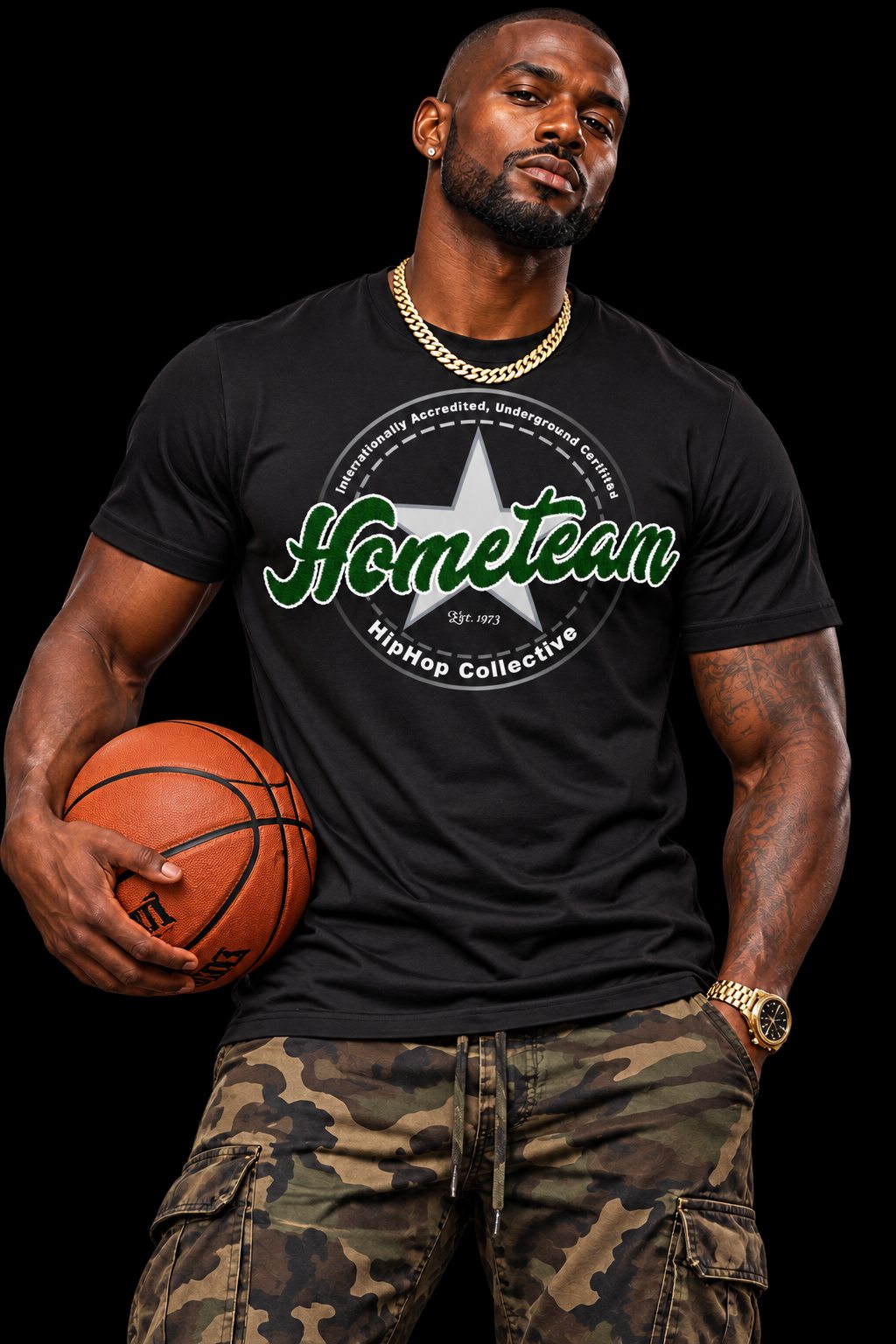 Hometeam men&rsquo;s tee in black